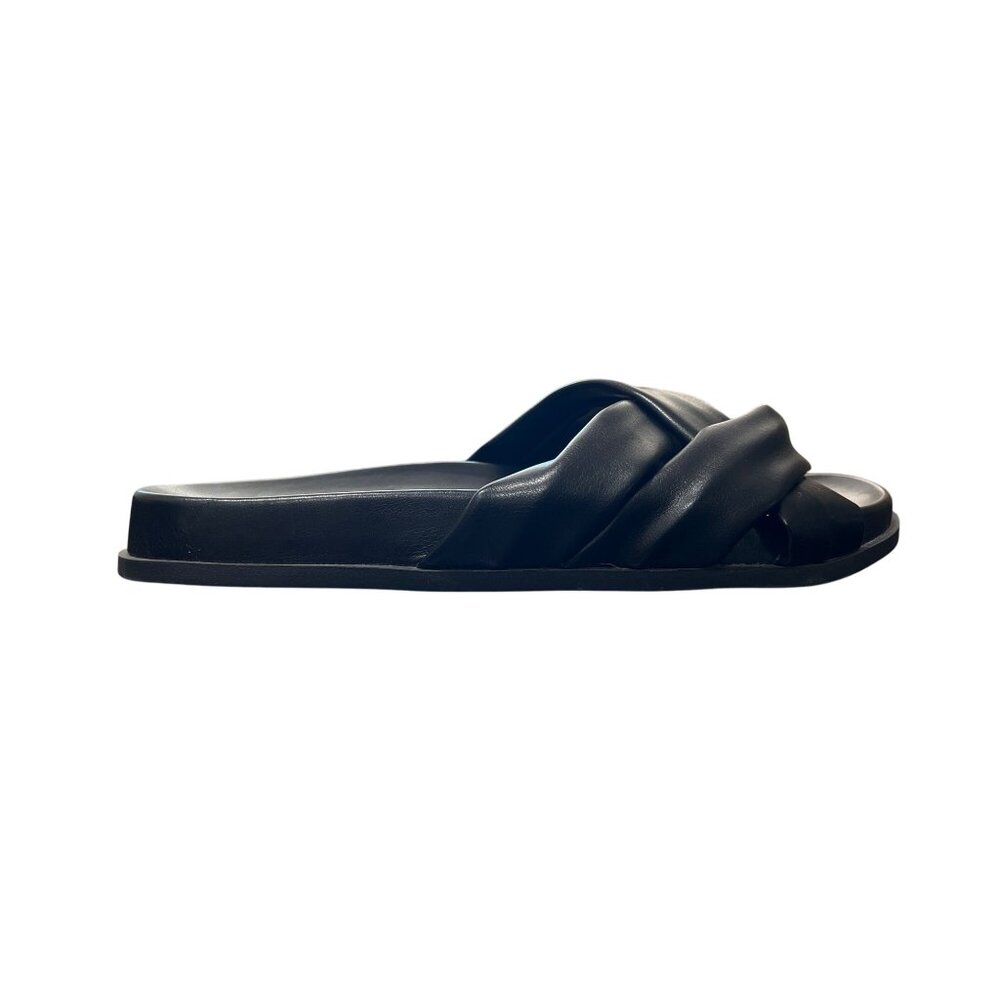Anthropologie Silent D Helena Sandals Slides Black Womens Size 38 / US 7-7.5 - Picture 7 of 9